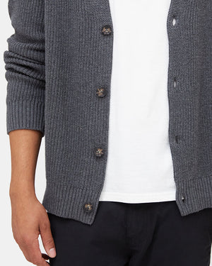 Blue Men's Organic Cotton Knit Cardigan