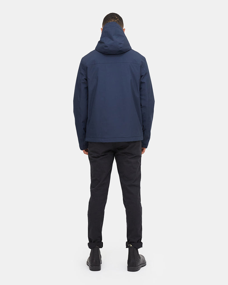 Blue Men's Pullover Anorak Rain Jacket