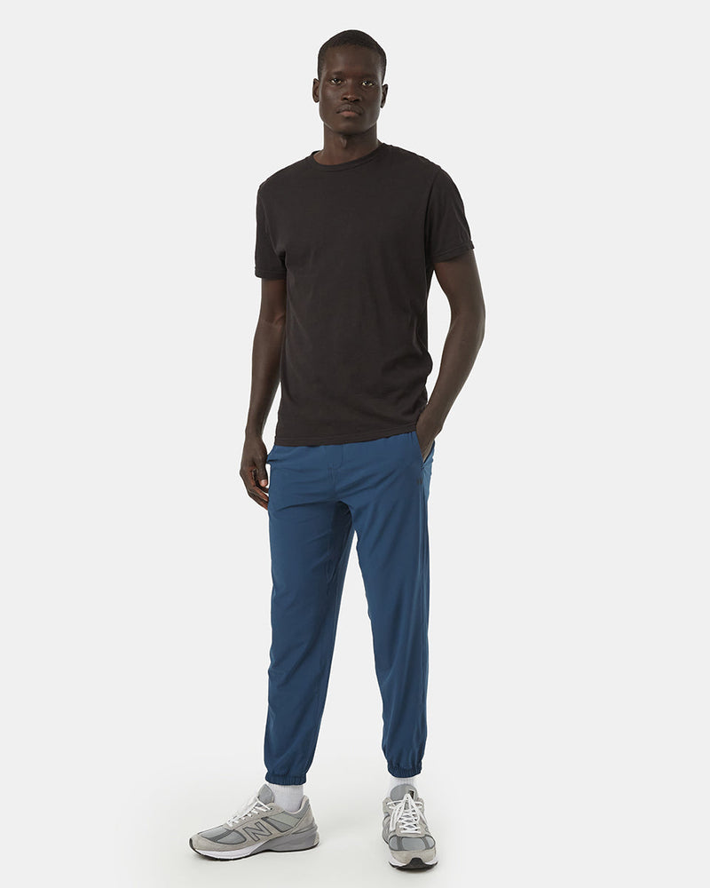 Blue Men's Recycled Polyester Joggers