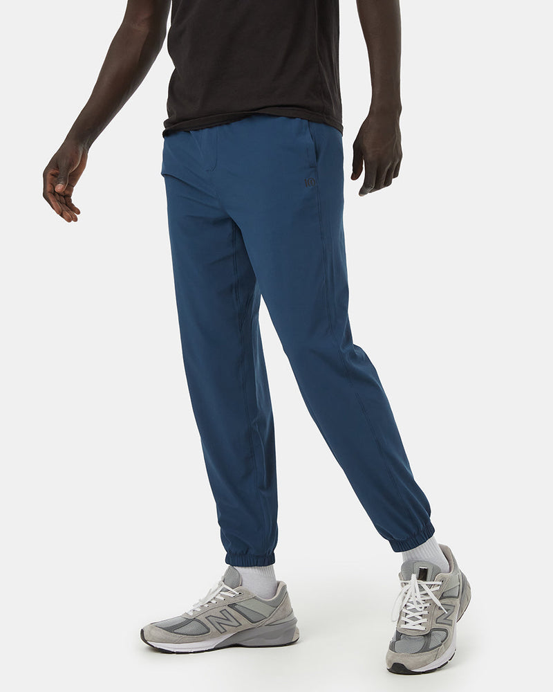 Blue Men's Recycled Polyester Joggers