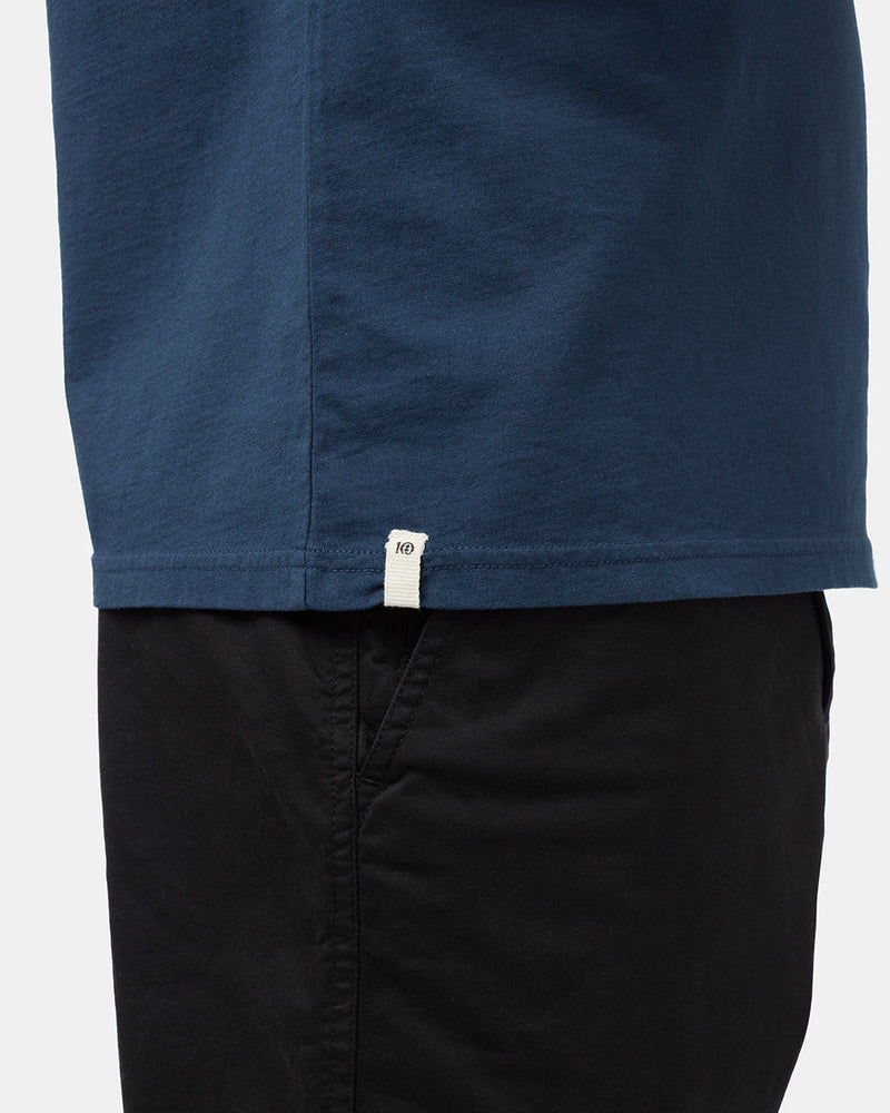 Blue Men's Short Sleeve Basic Tee