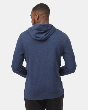 Blue Organic Fleece Pullover Hoodie