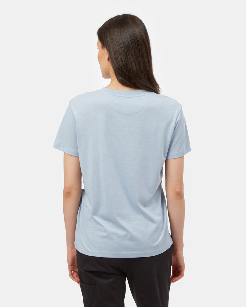 Blue Recycled Polyester Floral T-Shirt