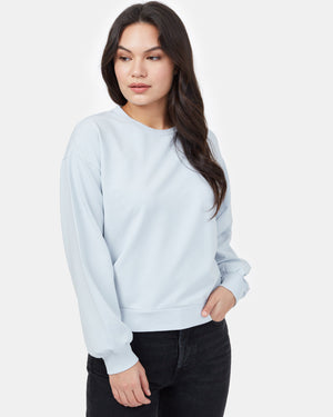 Blue Women's Balloon Sleeve Pullover