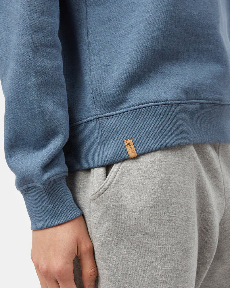 Blue Women's Embroidered Crew Neck