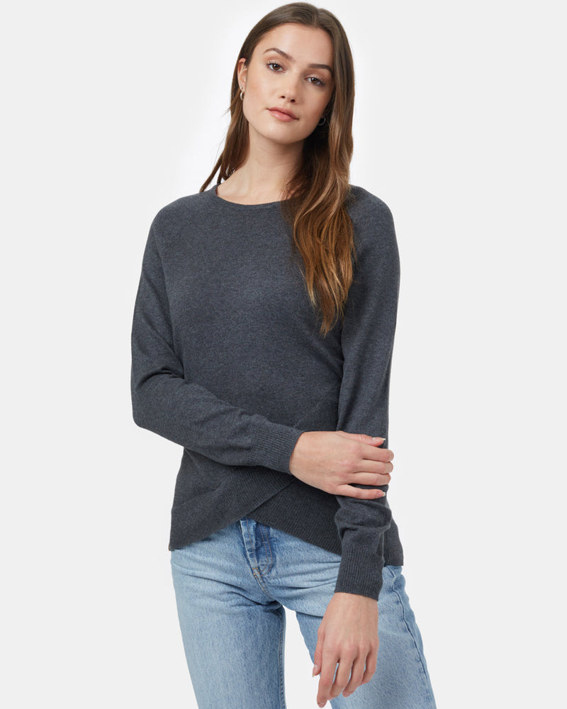 Blue Women's Longsleeve Crossover Jumper