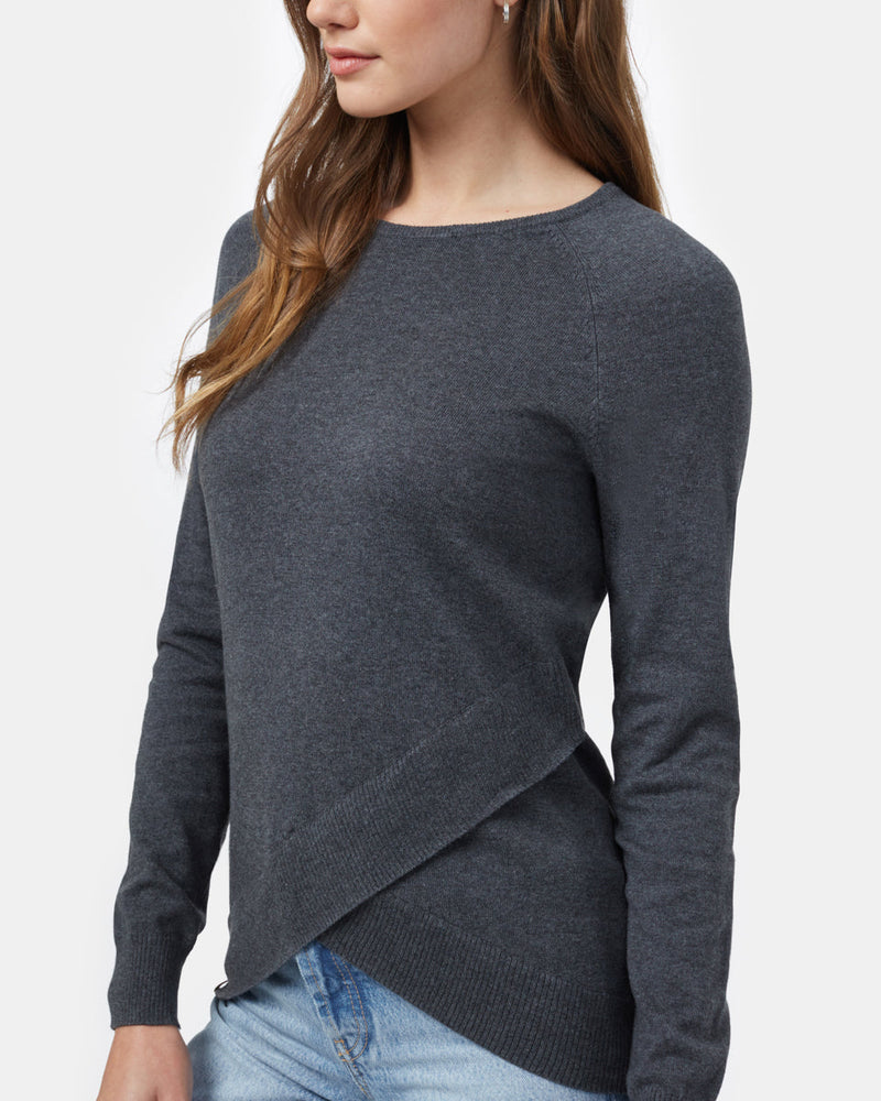 Blue Women's Longsleeve Crossover Jumper