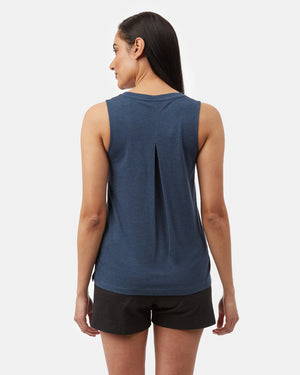 Blue Women's Recycled V-Neck Tank Top