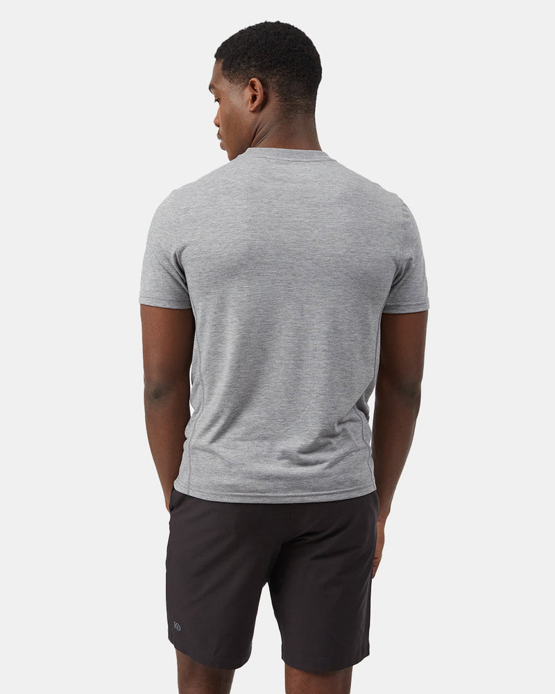 Blue,Gray Sports Wear T-Shirt