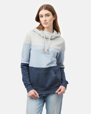 Blue,Gray Stripe Pullover Hoodie