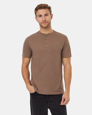 Brown-Basic-Shortsleeve-Button-T-Shirt