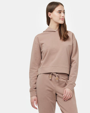 Brown Cropped Hoodie