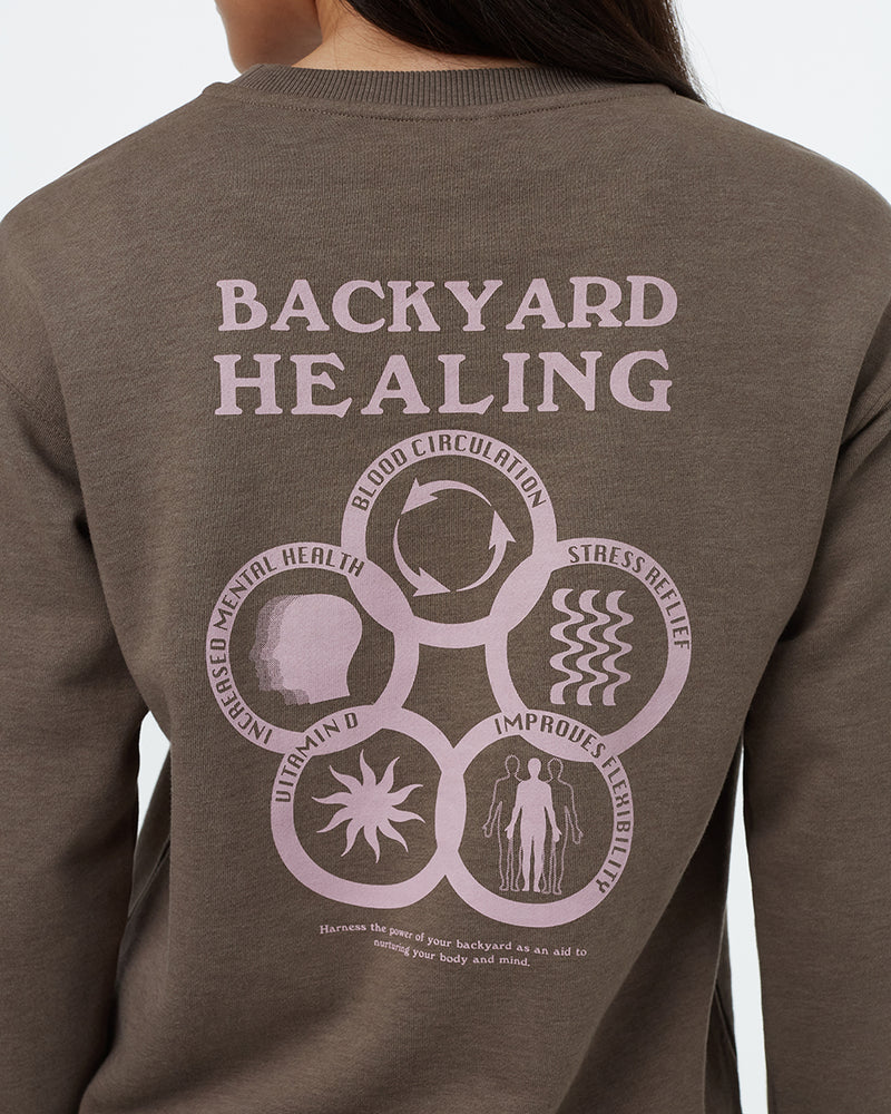Brown-Loose-Fit-Graphic-Art-Sweatshirt