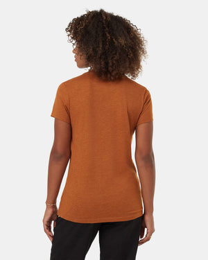 Brown-Recycled-Polyester-Crew-Neck-T-Shirt