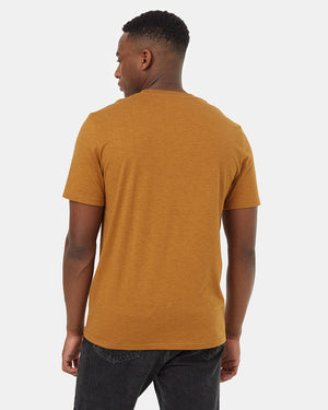 Brown-Recycled-Polyester-Crew-Neck-Tee