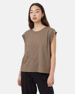 Brown-SuperSoft-Cotton-Tank-Top