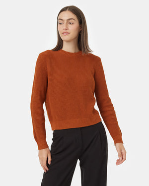 Brown-Women_s-Organic-Cotton-Knit-Sweater