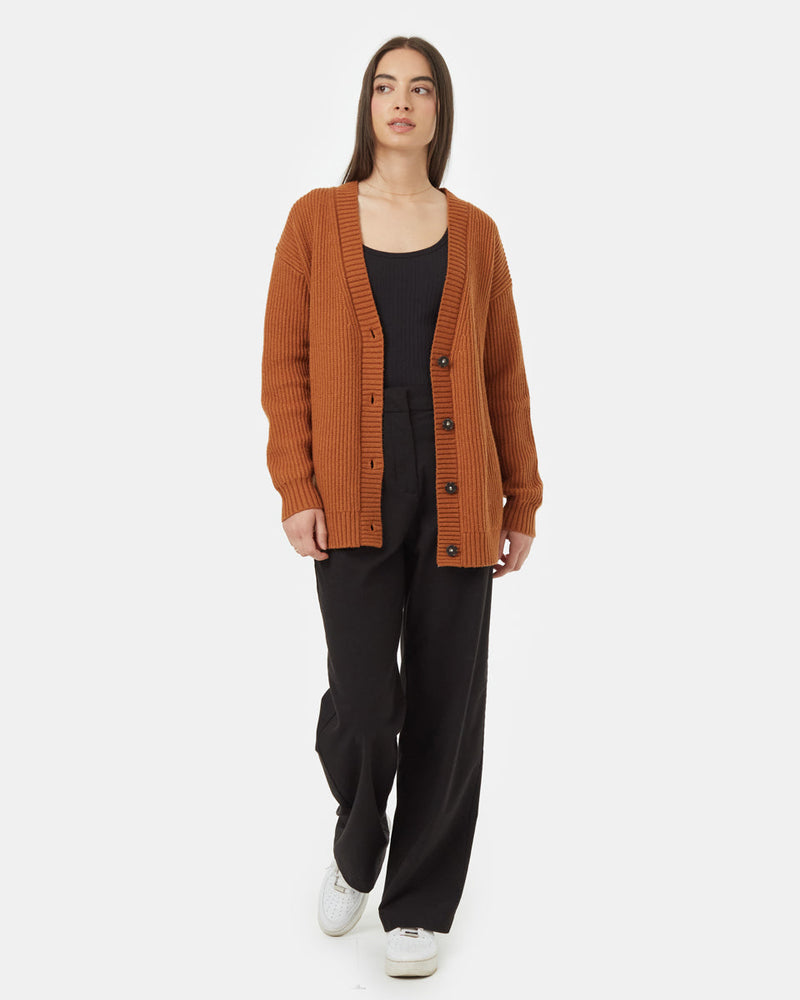 Brown-Women_s-Oversized-LongWool-Cardigan
