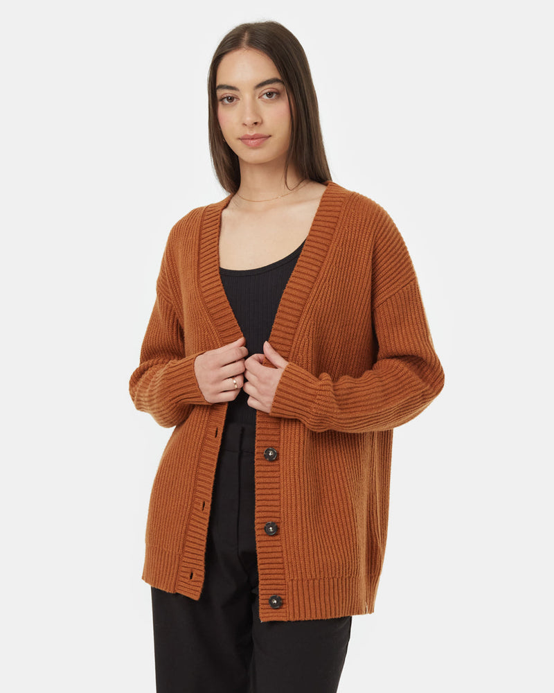 Brown-Women_s-Oversized-LongWool-Cardigan