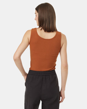 Brown-Women_s-Ribbed-Tank-Top