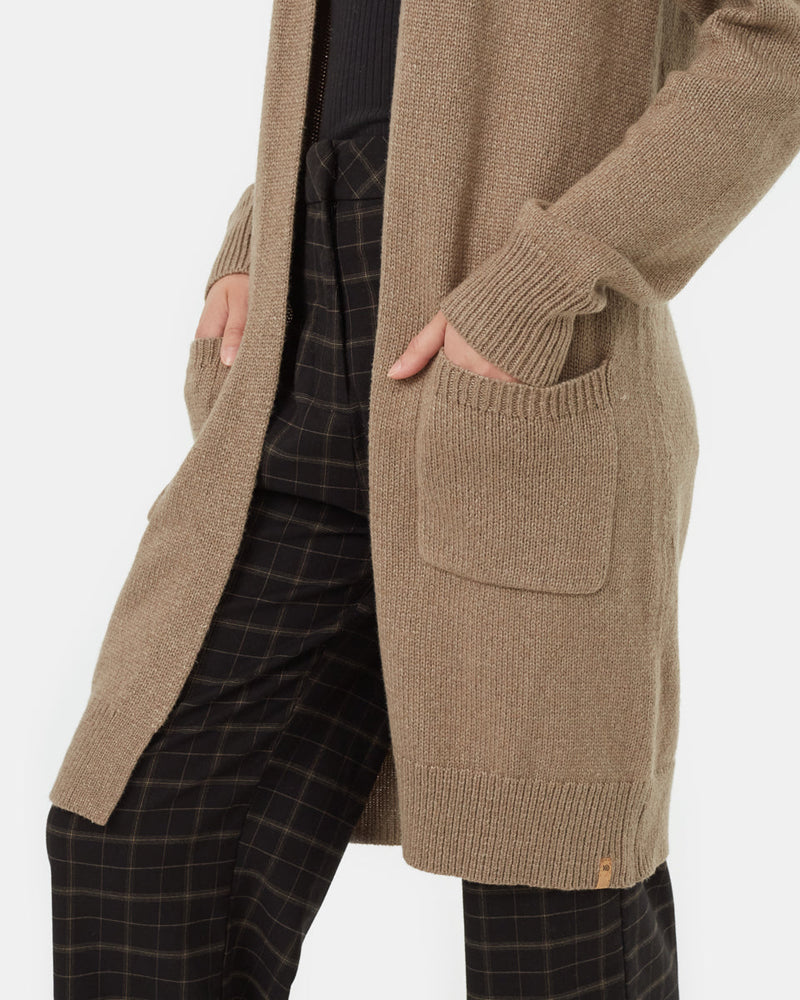 Brown-Women_s-Wool-Mid-Length-Cardigan