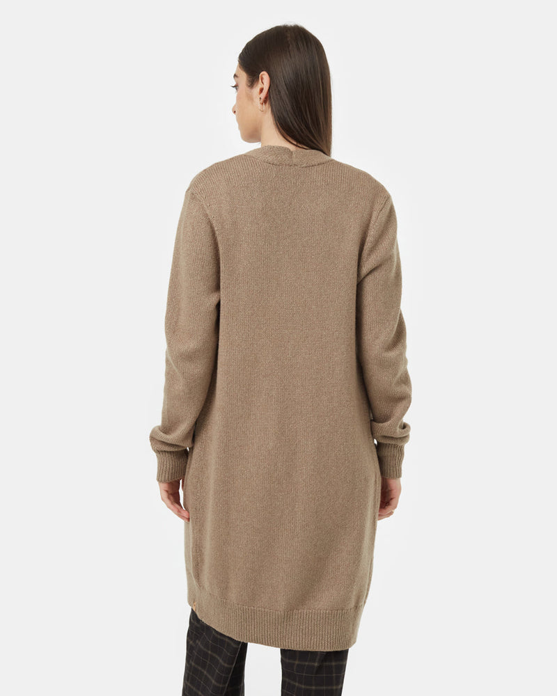 Brown-Women_s-Wool-Mid-Length-Cardigan