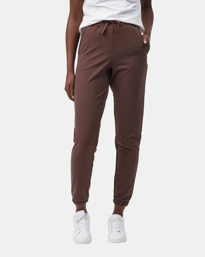 Brown Women's Eco-Friendly High-Rise Joggers