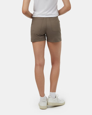 Brown-Womens-Hise-Rise-Shorts