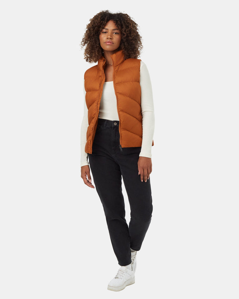 Brown-Womens-Recycled-Polyester-Insulated-Puffer-Vest