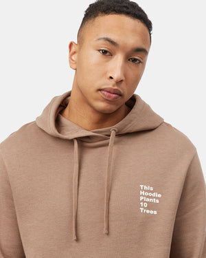 Brown Graphic Pullover Hoodie