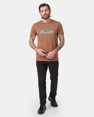 Brown Men's Eco-Friendly Graphic Tee