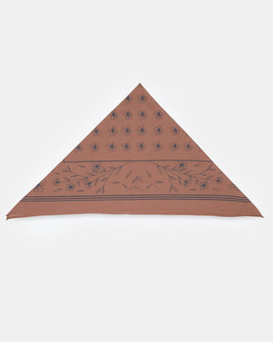 Brown Organic Cotton Bandana Hair Scarf