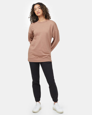 Brown Women's Eco-Friendly Crew-Neck