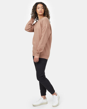 Brown Women's Eco-Friendly Crew-Neck