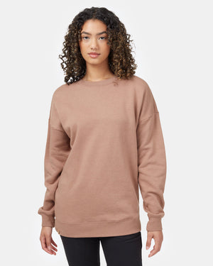 Brown Women's Eco-Friendly Crew-Neck