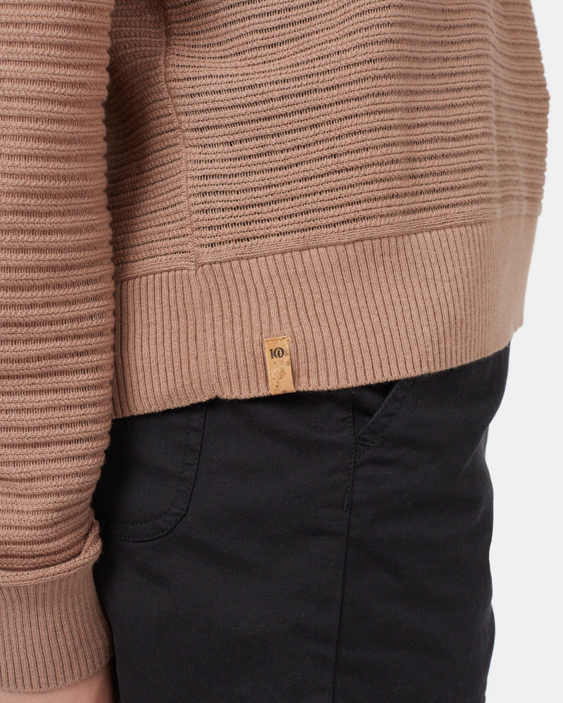 Brown Women's Organic Ribbed Sweater