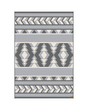 White Organic Cotton Pattern Blanket Scarf