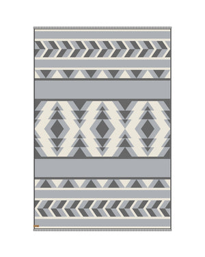 White Organic Cotton Pattern Blanket Scarf