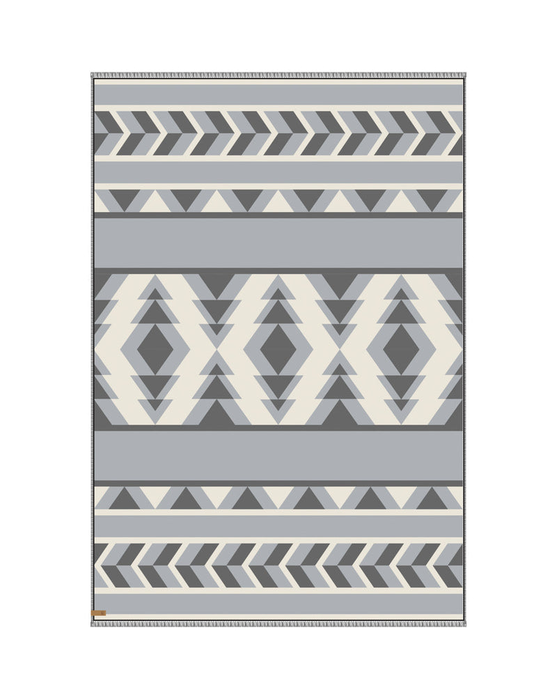White Organic Cotton Pattern Blanket Scarf
