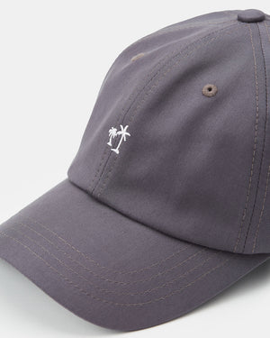 Gray Adjustable Tencel Baseball Cap