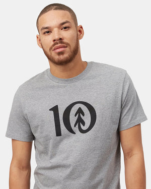 Gray Crew Neck Graphic Tee