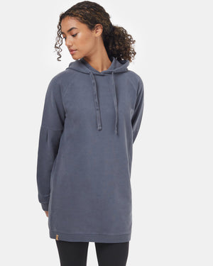 Gray Fleece Pullover Dress