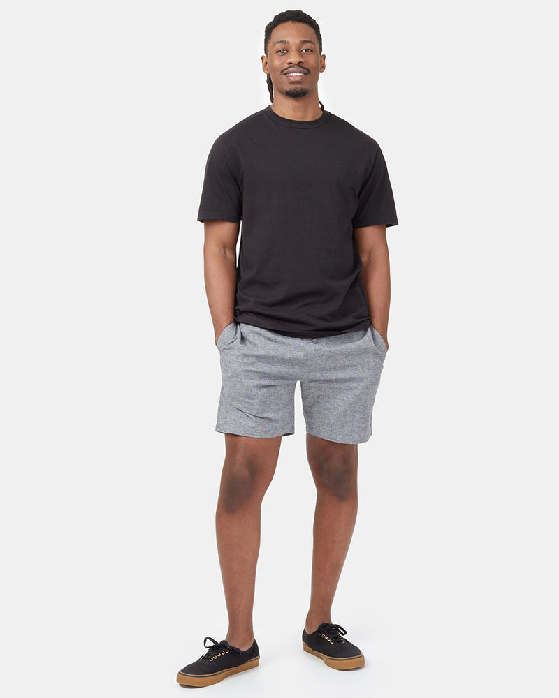 Gray Men's Casual Hemp Shorts