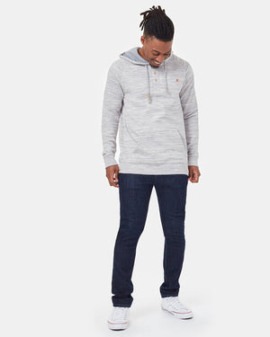 Gray Organic Cotton Button Hoodie