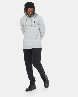 Gray Organic Fleece Pullover Hoodie