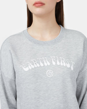 Gray Women's Graphic Eco-Friendly Pullover