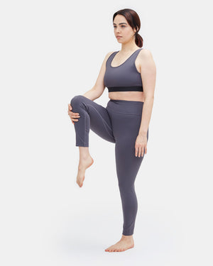 Gray Women's High-Waisted Leggings