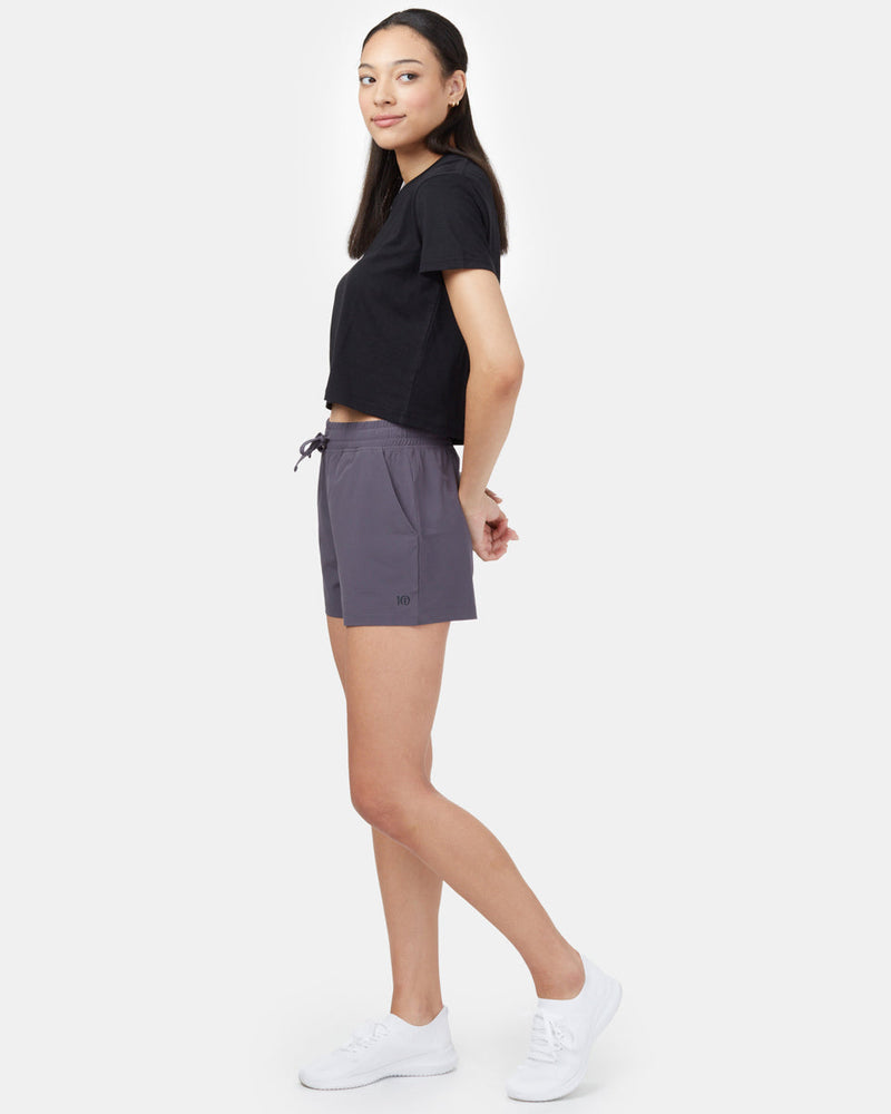 Gray Women's Recycled Polyester Shorts