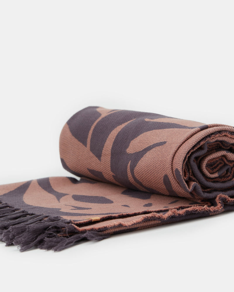 Gray,Pink Organic Cotton Pattern Beach Towel Blanket