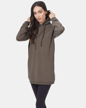 Green Fleece Pullover Dress